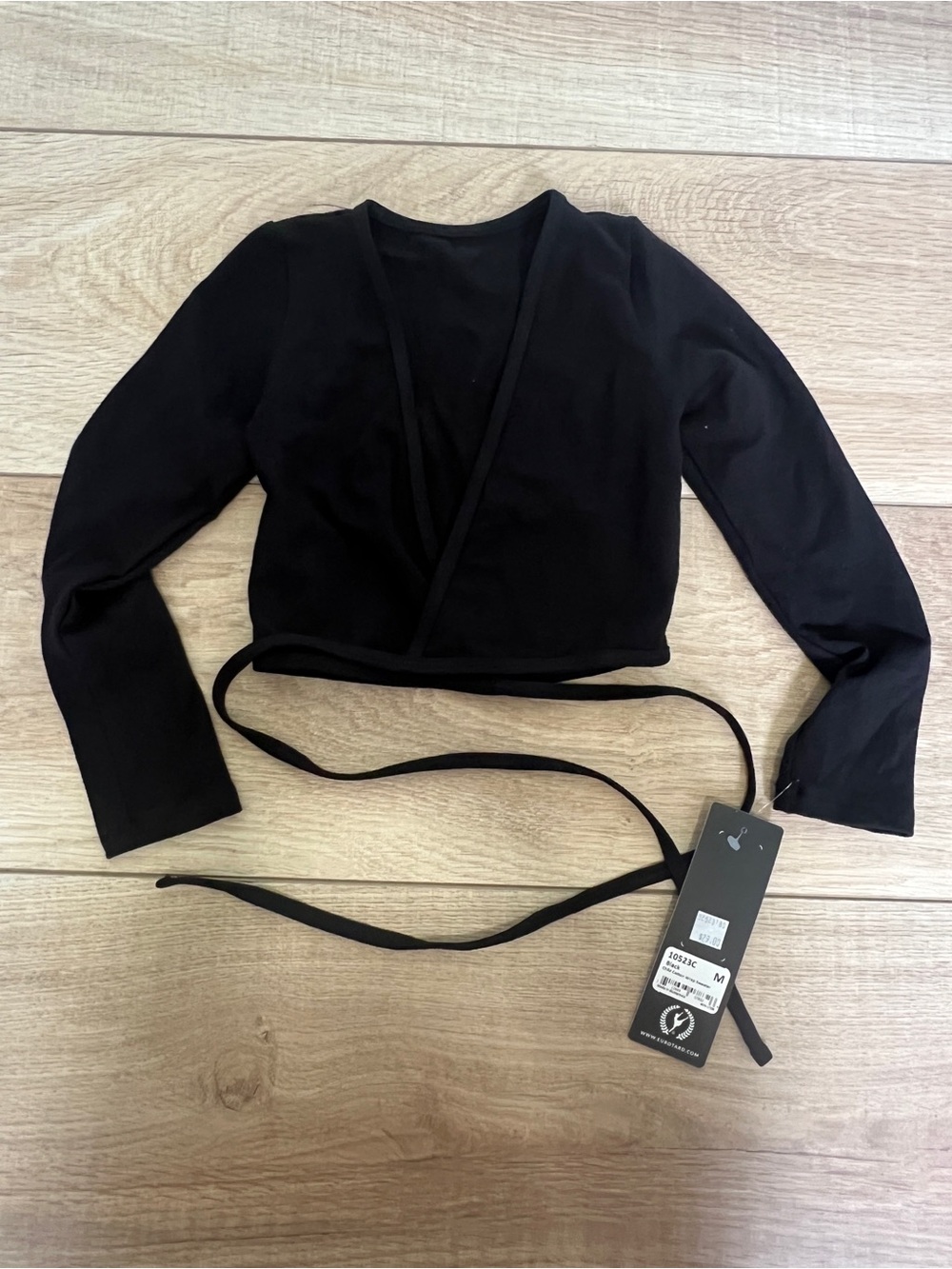 M Girls Eurotard dance Black Wrap top